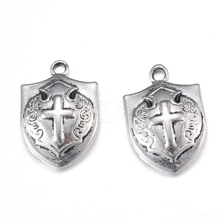 Tibetan Style Alloy Pendants X-TIBEP-Q062-14AS-RS-1