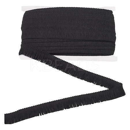25M Polyester Tassel Lace Ribbon OCOR-WH0082-192B-1