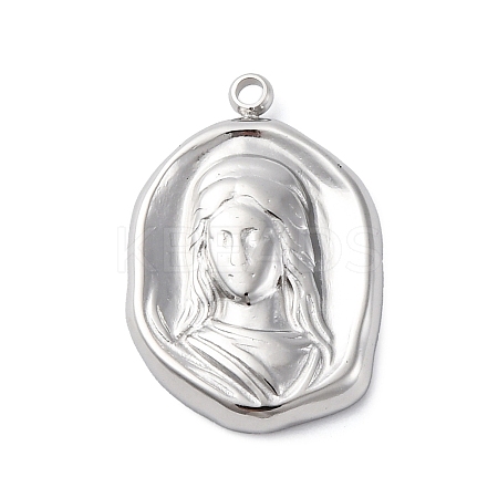304 Stainless Steel Pendants STAS-S163-06A-P-1