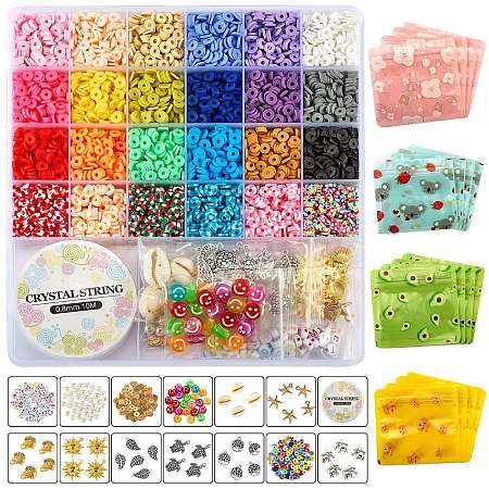 4496 Polymer Clay Beads DIY Bracelet Making Kit DIY-SZ0006-52-1