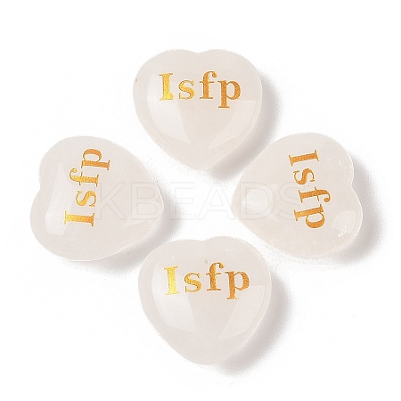Natural Quartz Crystal Heart Engraving MBTI Figurines Statues for Home Office Desk Decorations G-K353-05D-1