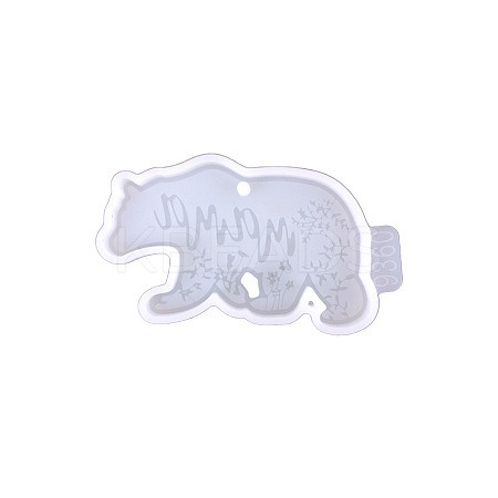 Bear with Plant DIY Food Grade Silicone Pendant Molds WG18168-02-1