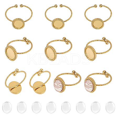 DIY Oval Finger Ring Making Kits DIY-ME0002-68G-1