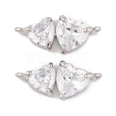 Brass Micro Pave Clear Cubic Zirconia Pendants LS-KK-L212-10P-1