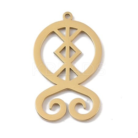 304 Stainless Steel Pendants STAS-B062-09G-1