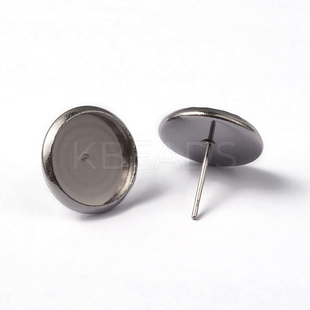 304 Stainless Steel Stud Earring Settings STAS-G170-41P-1