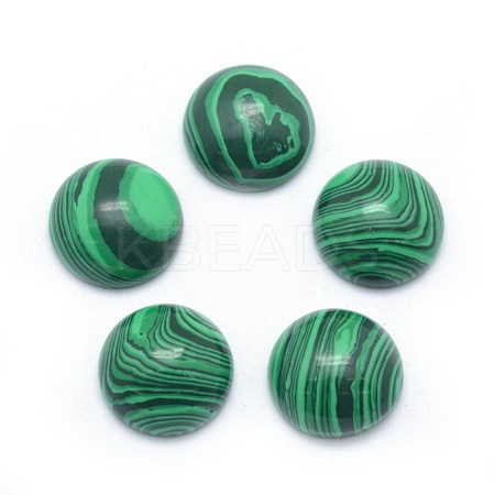 Synthetic Malachite Cabochons G-P393-R49-4MM-1