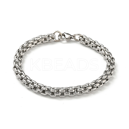 Non-Tarnish 201 Stainless Steel Rope Chain Bracelets STAS-Z056-12P-1
