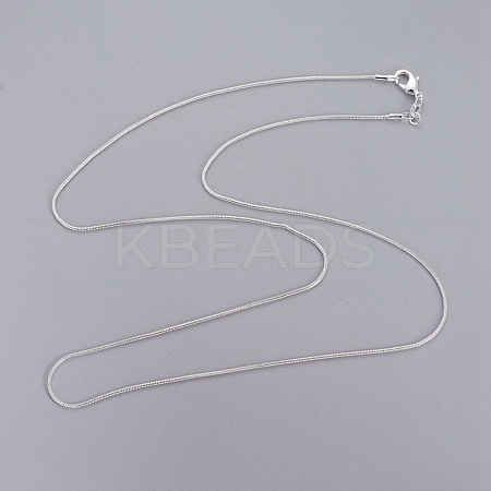 Brass Round Snake Chain Fine Necklace Making NJEW-BB10854-24-1