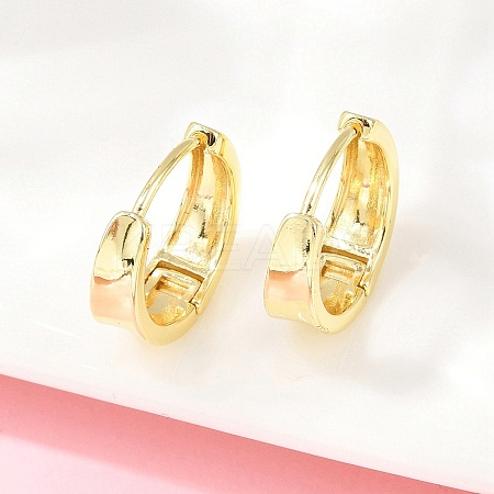 Brass Hoop Earrings EJEW-D348-25G-1