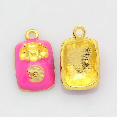 Golden Tone Alloy Enamel Pendants LS-ENAM-J467-03G-1