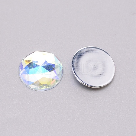 Acrylic Faceted Cabochons LS-OACR-WH0025-12-1