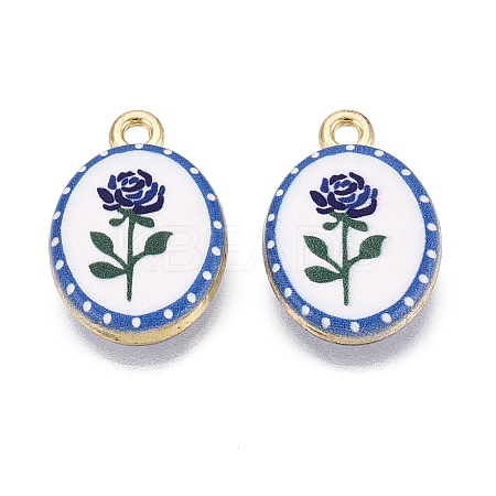 Valentine's Day Printed Alloy Pendants PALLOY-SZC0008-05D-1