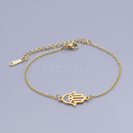 201 Stainless Steel Link Bracelets BJEW-T011-JN494-2-1