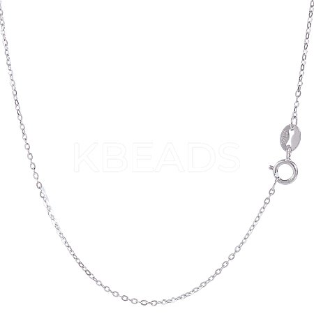 1Pc 925 Sterling Silver Cable Chain Necklaces NJEW-BBC0001-14-1