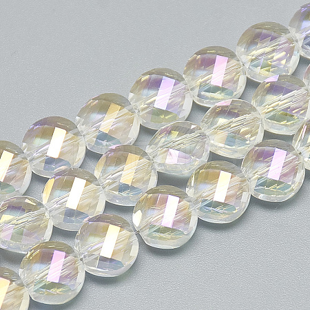 Electroplate Glass Beads Strands X-EGLA-Q098-A05-1