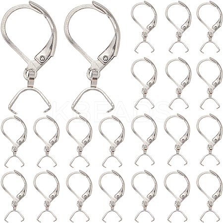 40Pcs 304 Stainless Steel Leverback Earring Findings STAS-SC0009-31P-1