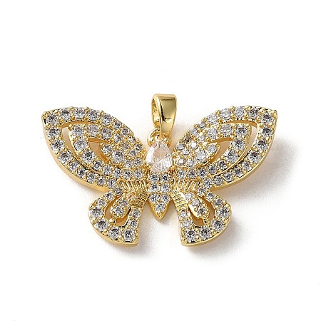 Brass Micro Pave Cubic Zirconia Pendants LS-KK-P320-03A-G-1