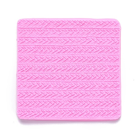 DIY Sweater Stitch Texture Food Grade Silicone Molds DIY-B034-07-1