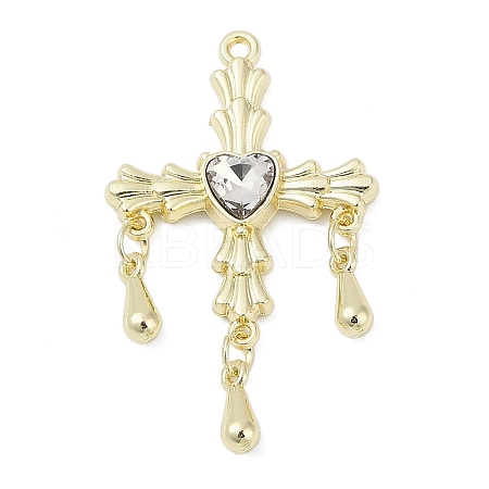 Alloy Pendants with Rhinestone PALLOY-R151-58G-1