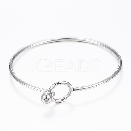 304 Stainless Steel Bangle BJEW-H530-01P-1