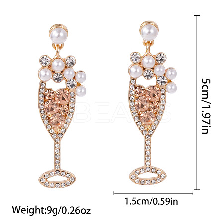 Christmas Alloy Dangle Stud Earrings FS-WG10992-02-1