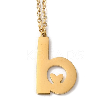 304 Stainless Steel Pendant Necklaces LS-NJEW-H036-02G-B-1