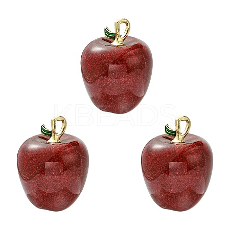 Opaque Resin Big Pendants RESI-CJC0004-05G-1