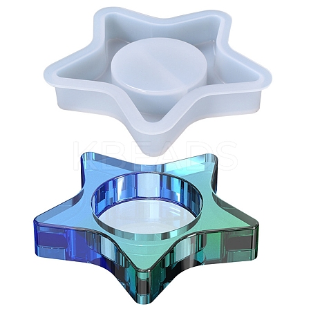 Star Candle Holder Silicone Molds DIY-I046-13-1