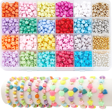 1400Pcs Acrylic & CCB Plastic & ABS Plastic DIY Jewelry Findings Kits DIY-PA0001-45-1