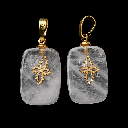 Natural Quartz Crystal Pendants G-G461-07G-07-1