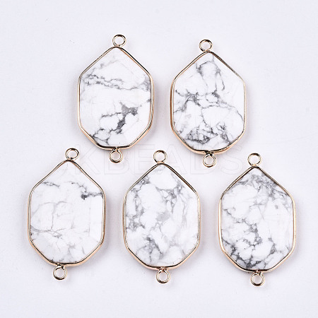 Natural Howlite Links Connectors G-T131-48G-07-1