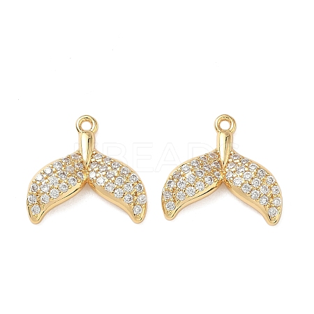 Brass Micro Pave Cubic Zirconia Charms KK-Z136-74G-01-1