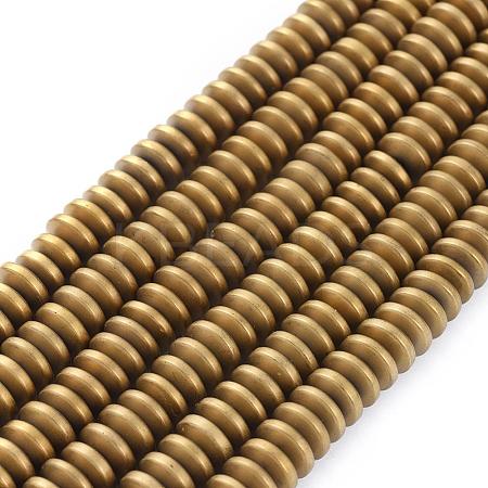 Electroplate Non-magnetic Synthetic Hematite Heishi Beads Strands G-M007-20B-1