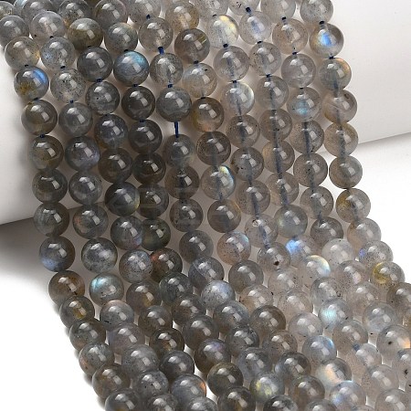 Natural Labradorite Beads Strands G-G448-7.5mm-04-1
