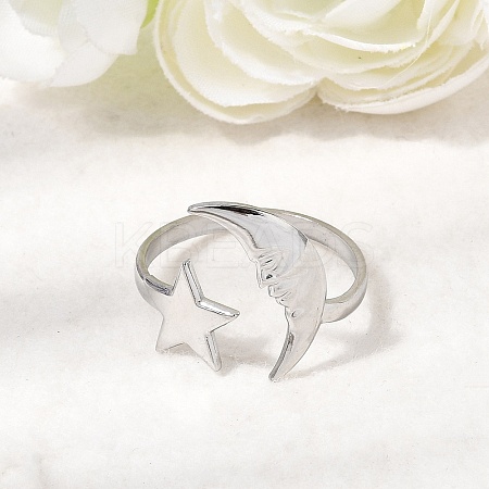 304 Stainless Steel Cuff Open Rings RJEW-H265-03P-1