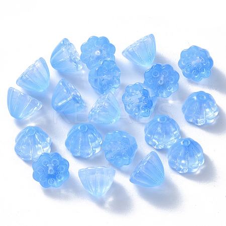 Transparent Baking Paint Glass Beads X-DGLA-T002-08E-1