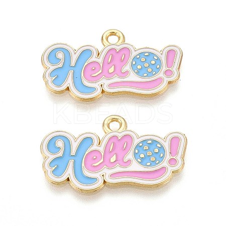 Alloy Enamel Sports Pendants ENAM-T022-65G-1