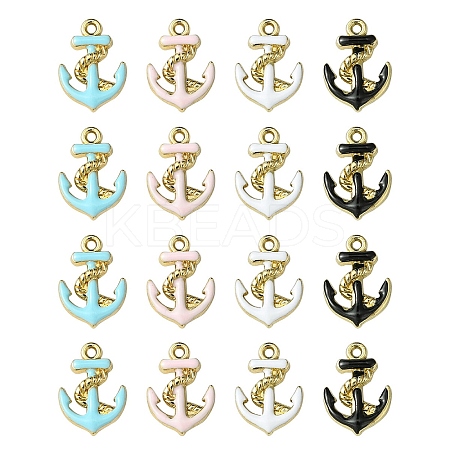 20Pcs 4 Colors Enamel Pendants ENAM-YW0005-33-1