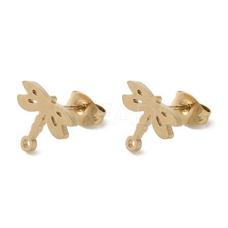 Ion Plating(IP) 304 Stainless Steel Stud Earring Findings STAS-I206-10G-1