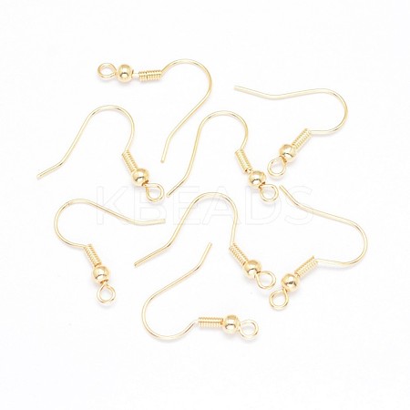 Rack Plating Brass Earring Hooks X-KK-E672-107KCG-1