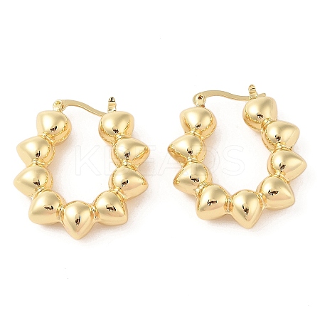Rack Plating Brass Hoop Earrings for Women EJEW-G394-16G-1