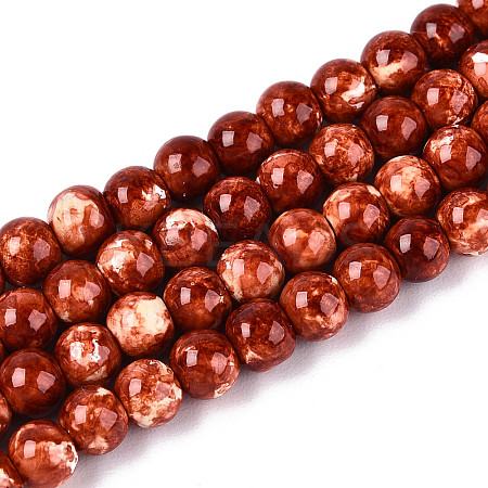Baking Paint Glass Beads Strands X-DGLA-N016-4mm-06-1