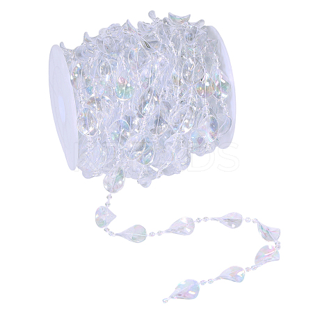 Acrylic Beads Chains CHAC-WH0001-06-1