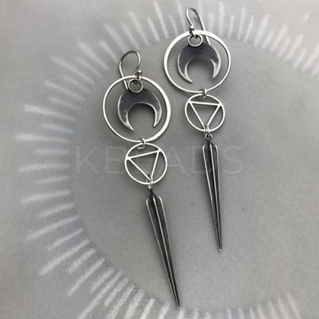 Moon Gothic Style Alloy Dangle Earrings FS-WG16F02-02-1