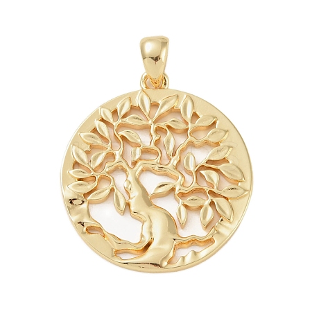 Rack Plating Brass Pendants KK-A224-02B-G-1