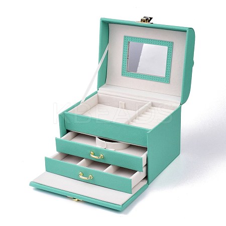 PU Leather Jewelry Organizer Box CON-P012-04B-1