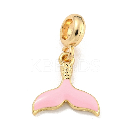 Rack Plating Alloy Enamel Fishtail European Dangle Charms FIND-B034-49G-01-1