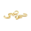 Rack Plating Eco-Friendly Brass Letter Pendants KK-K265-02G-S-2