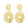304 Stainless Steel Dangle Stud Earrings for Women EJEW-K268-12A-G-4